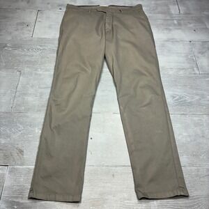 Luca Faloni Summer Chinos Mens 34 UK 50 IT Khaki Cotton Stretch Italian Trousers